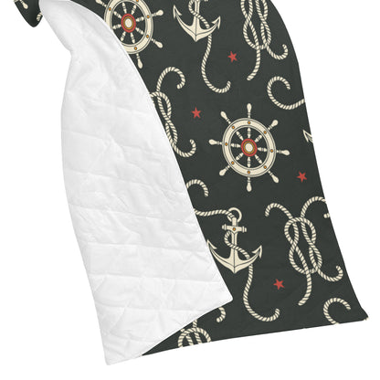 Nautical Anchor Pattern Premium Quilt
