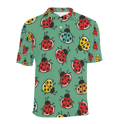 Ladybug Pattern Print Design 02 Men Polo Shirt