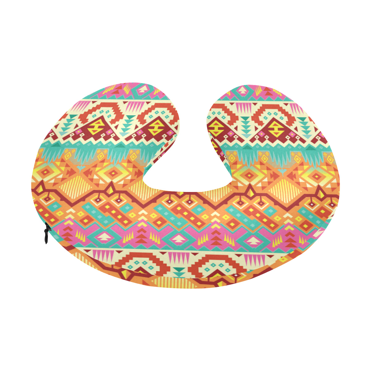 Aztec Pattern Print Design 03 U-Shaped Travel Neck Pillow