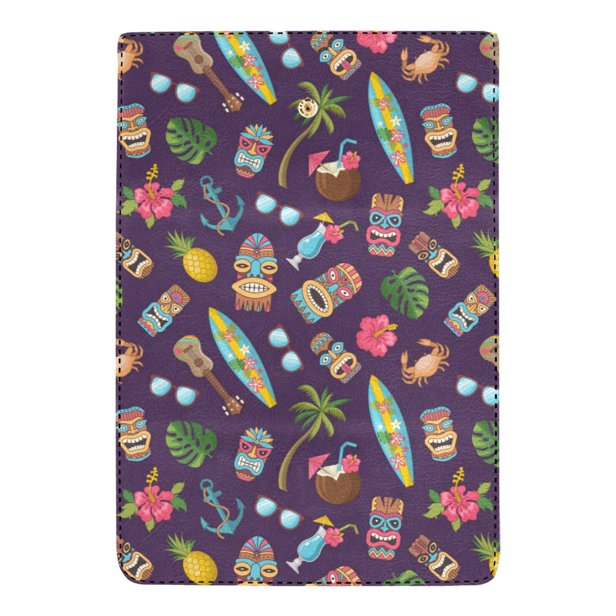 Hawaiian Themed Pattern Print Design H024 Women's Trifold Wallet