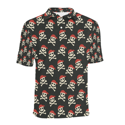 Pirate Pattern Print Design A04 Men Polo Shirt