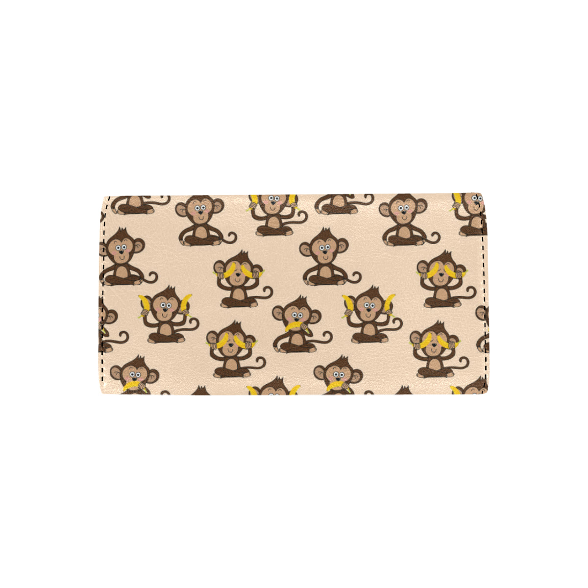Monkey Pattern Print Design 03 Women's Trifold Wallet