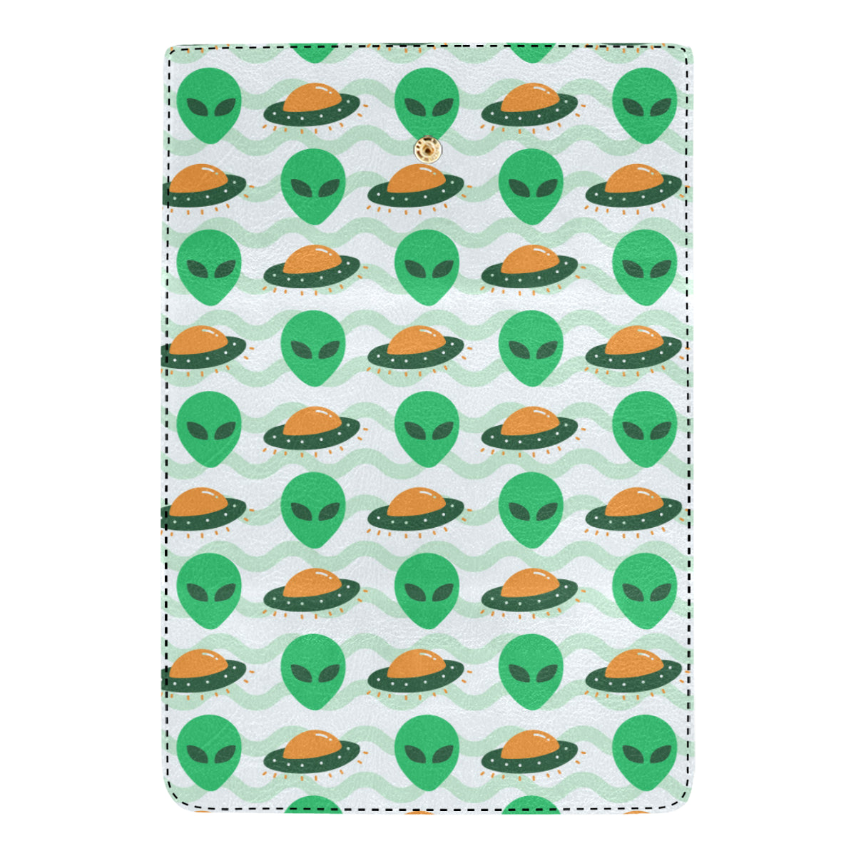Alien UFO Pattern Print Design 04 Women's Trifold Wallet