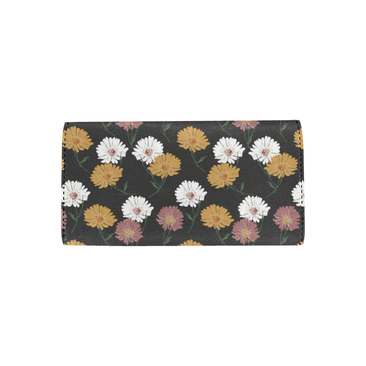 Daisy Pattern Print Design DS04 Women's Trifold Wallet