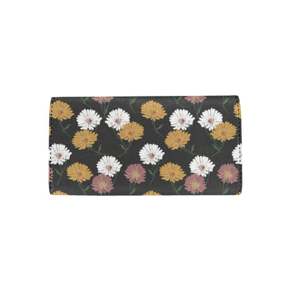 Daisy Pattern Print Design DS04 Women's Trifold Wallet
