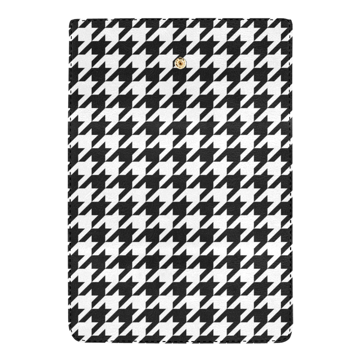 Houndstooth Black White  Pattern Print Design 05 Women's Trifold Wallet