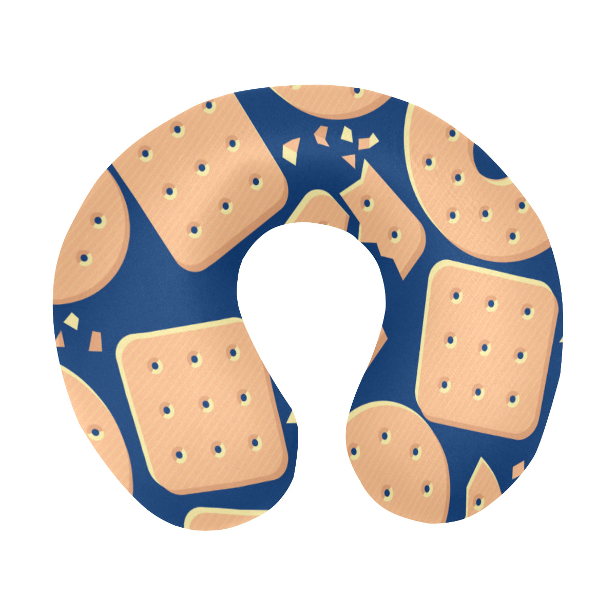 Cracker Pattern Print Design 03 U-Shaped Travel Neck Pillow