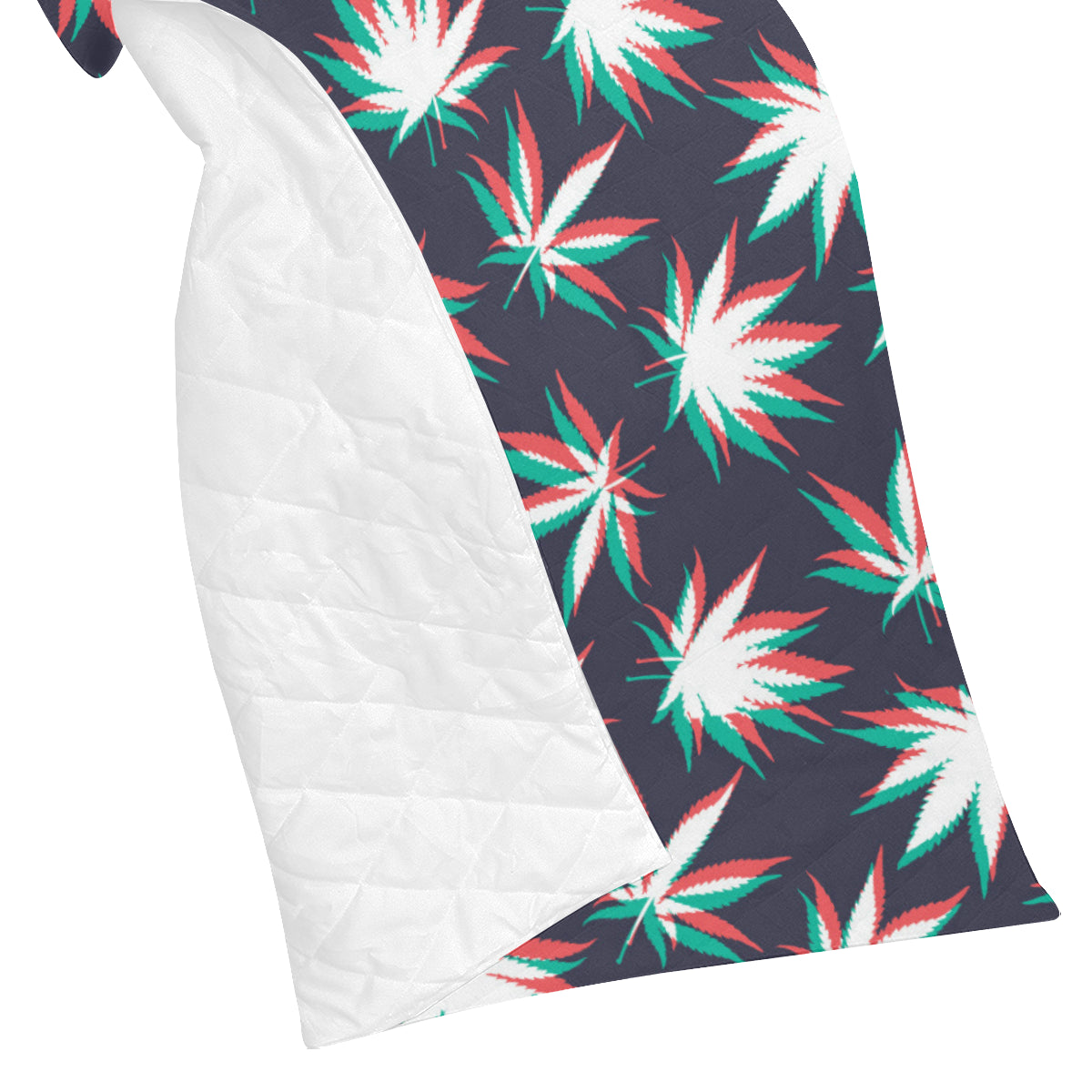 Pot Leaf Pattern Print Design A01 Premium Quilt