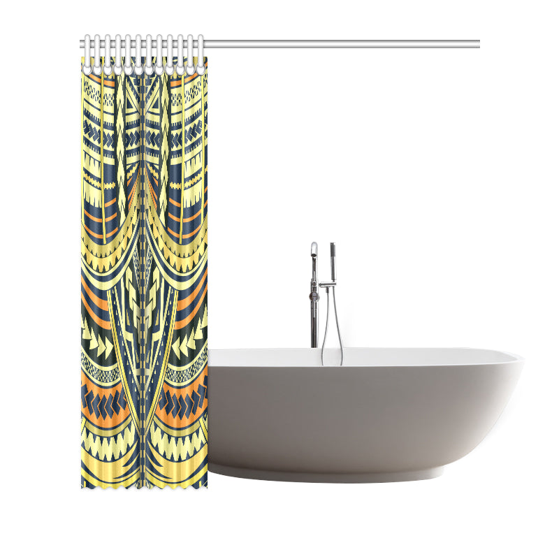 Polynesian Tattoo Print Shower Curtain