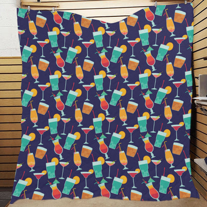 Cocktail Pattern Print Design 06 Premium Quilt