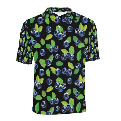 Blueberry Pattern Print Design BB03 Men Polo Shirt