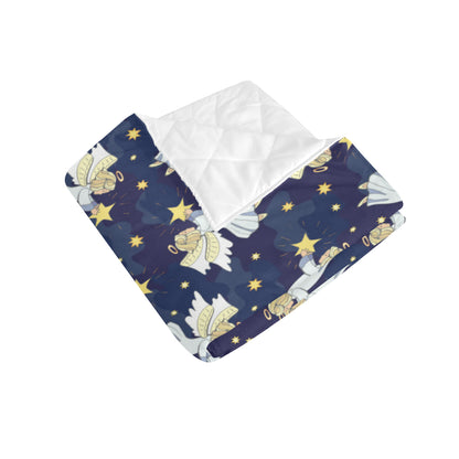 Angel Pattern Print Design 06 Premium Quilt