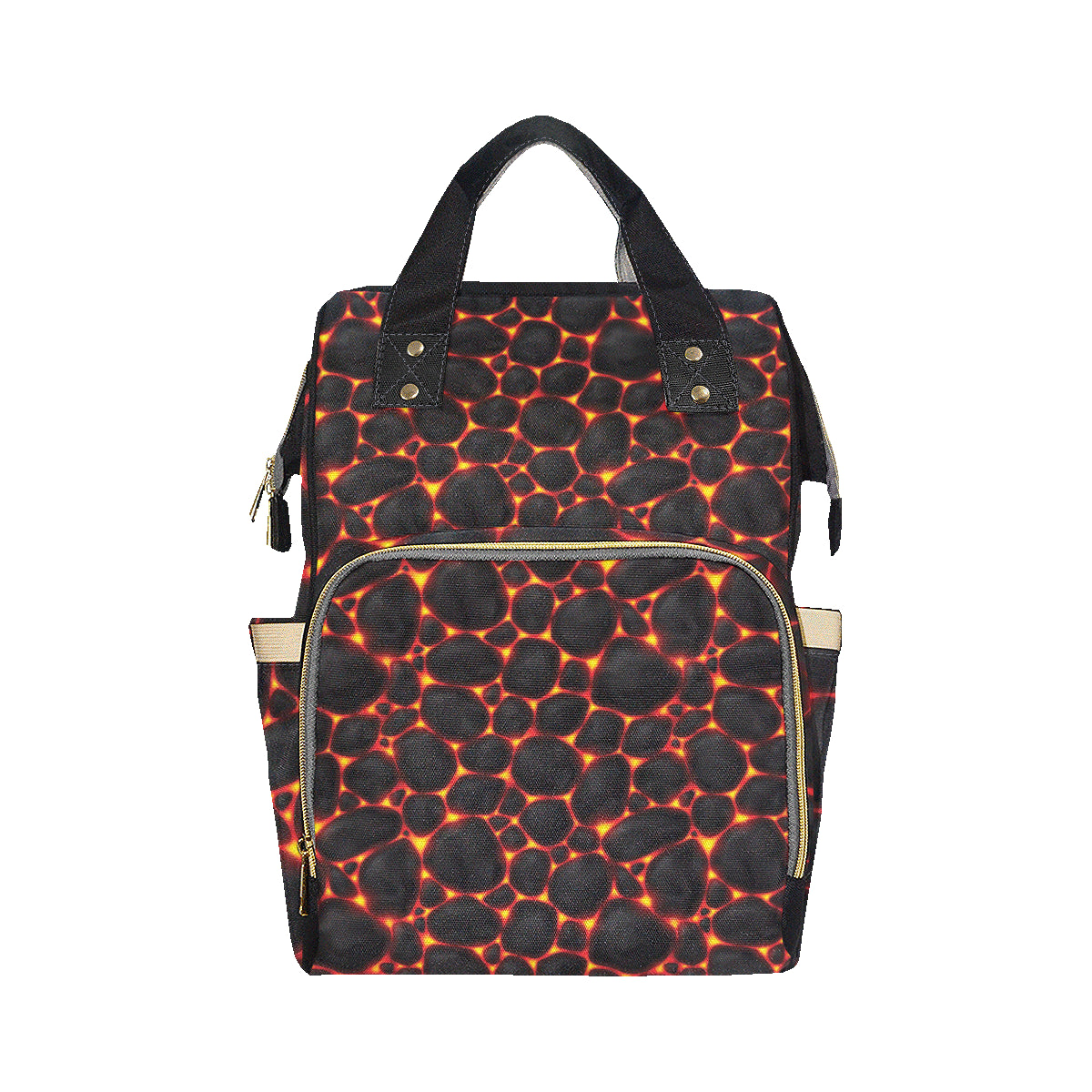 Lava Pattern Print Design 01 Diaper Bag Backpack