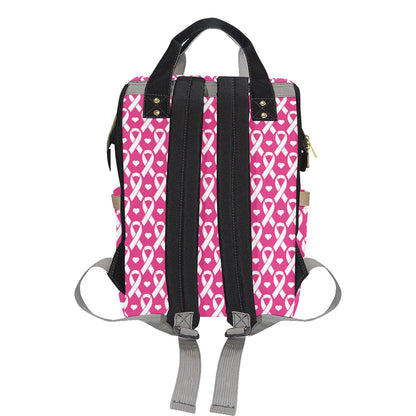 Breast cancer Pattern Print Design 05 Diaper Bag Backpack