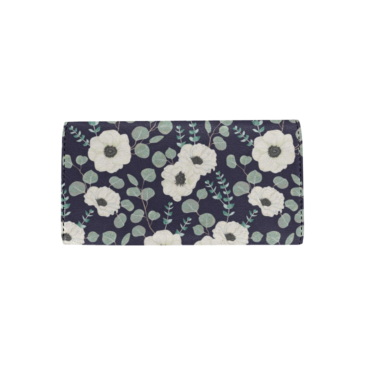 Anemone Pattern Print Design AM01 Women's Trifold Wallet