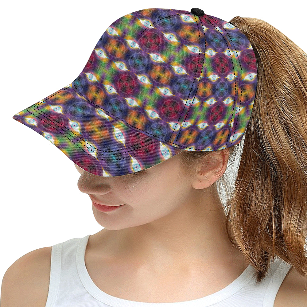 Chakra Eye Print Pattern Snapback Cap