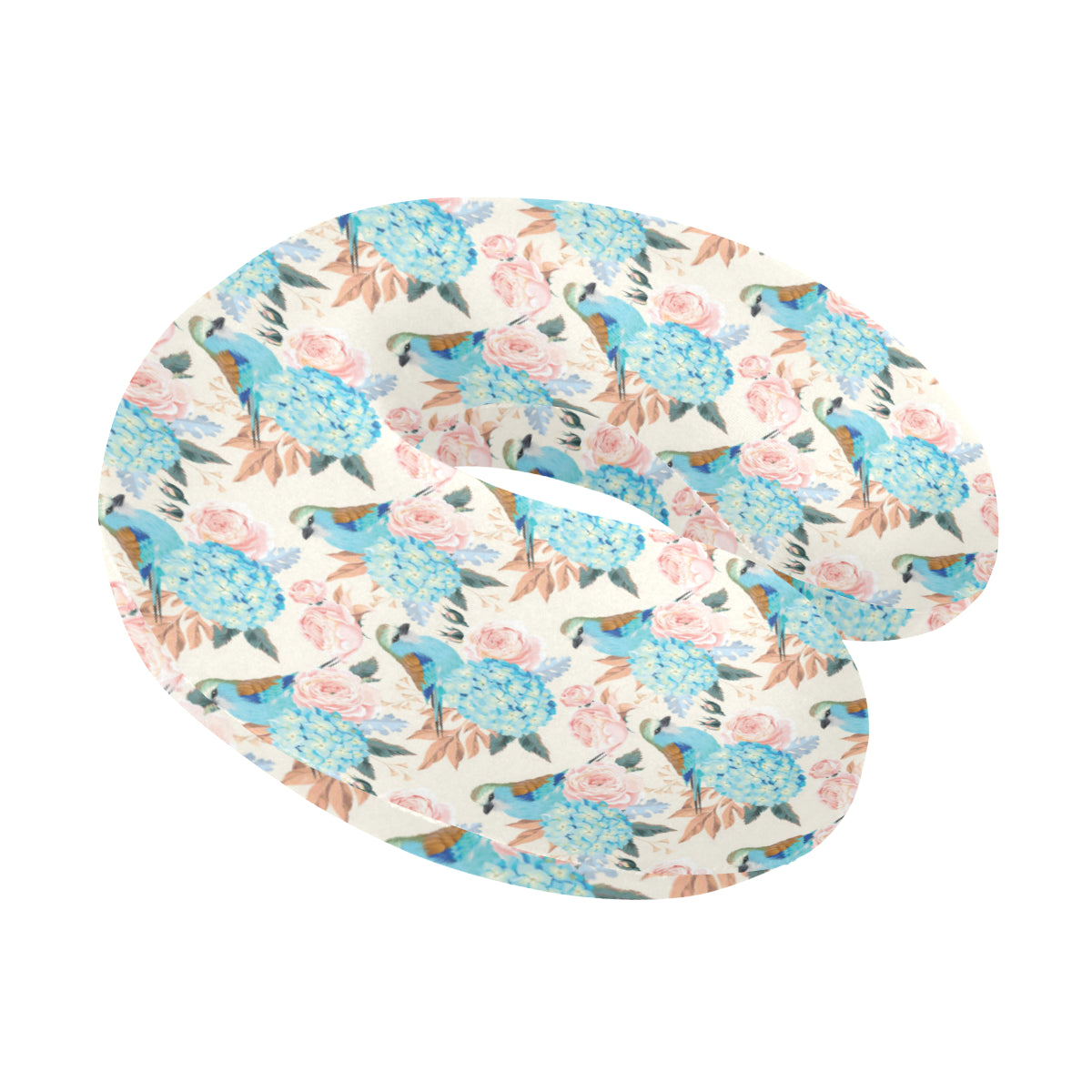 Bluebird Pattern Print Design 03 U-Shaped Travel Neck Pillow