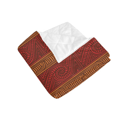 Maori Pattern Print Design 05 Premium Quilt