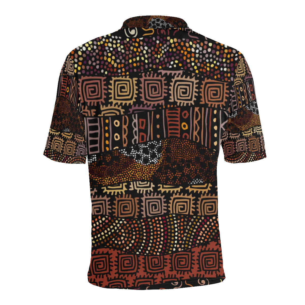 African Pattern Print Design 07 Men Polo Shirt