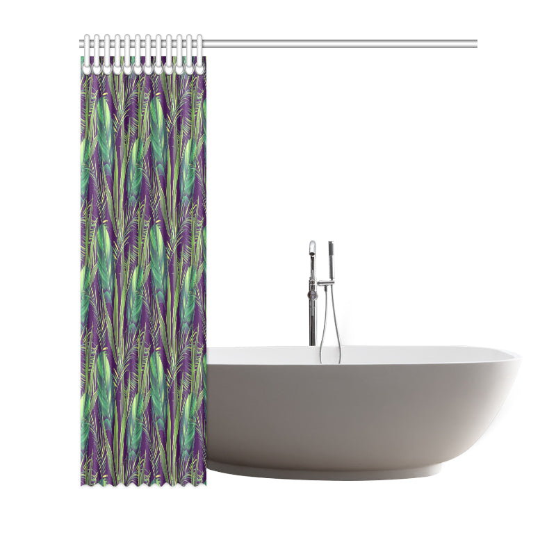 Palm Leaves Pattern Print Design PL03 Shower Curtain