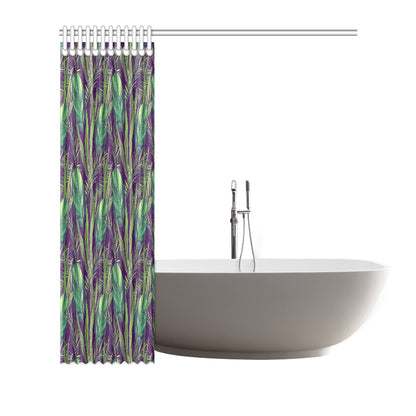 Palm Leaves Pattern Print Design PL03 Shower Curtain