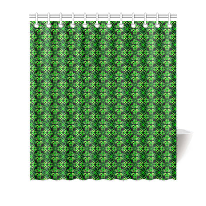 Celtic Green Neon Design Shower Curtain