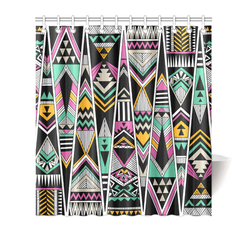 Tribal Aztec Triangle Shower Curtain