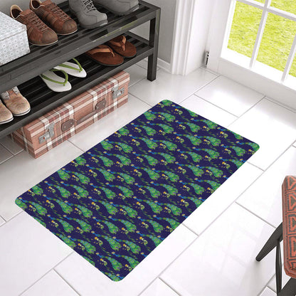 Peacock Art Design Print Rubber Doormat