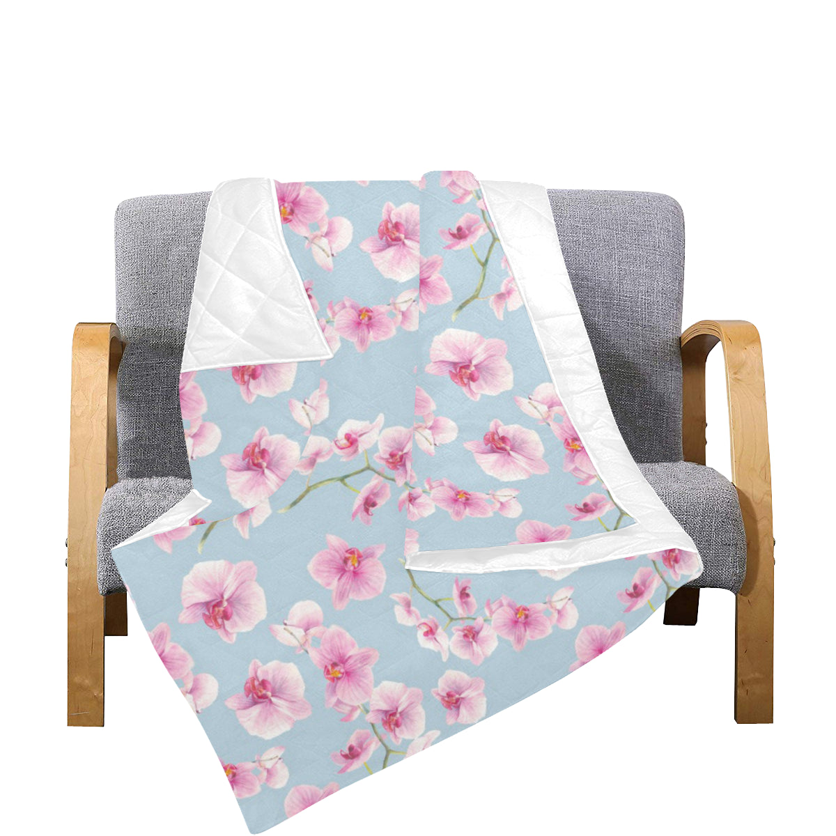 Orchid Pink Pattern Print Design OR01 Premium Quilt