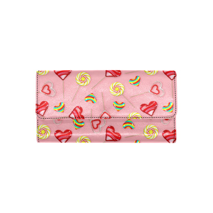 Lollipop Pattern Print Design LL05 Women's Trifold Wallet