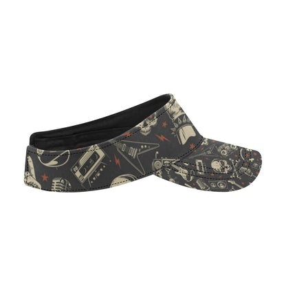 Rock and Roll Skull Pattern Print Design A03 Unisex Sun Visor