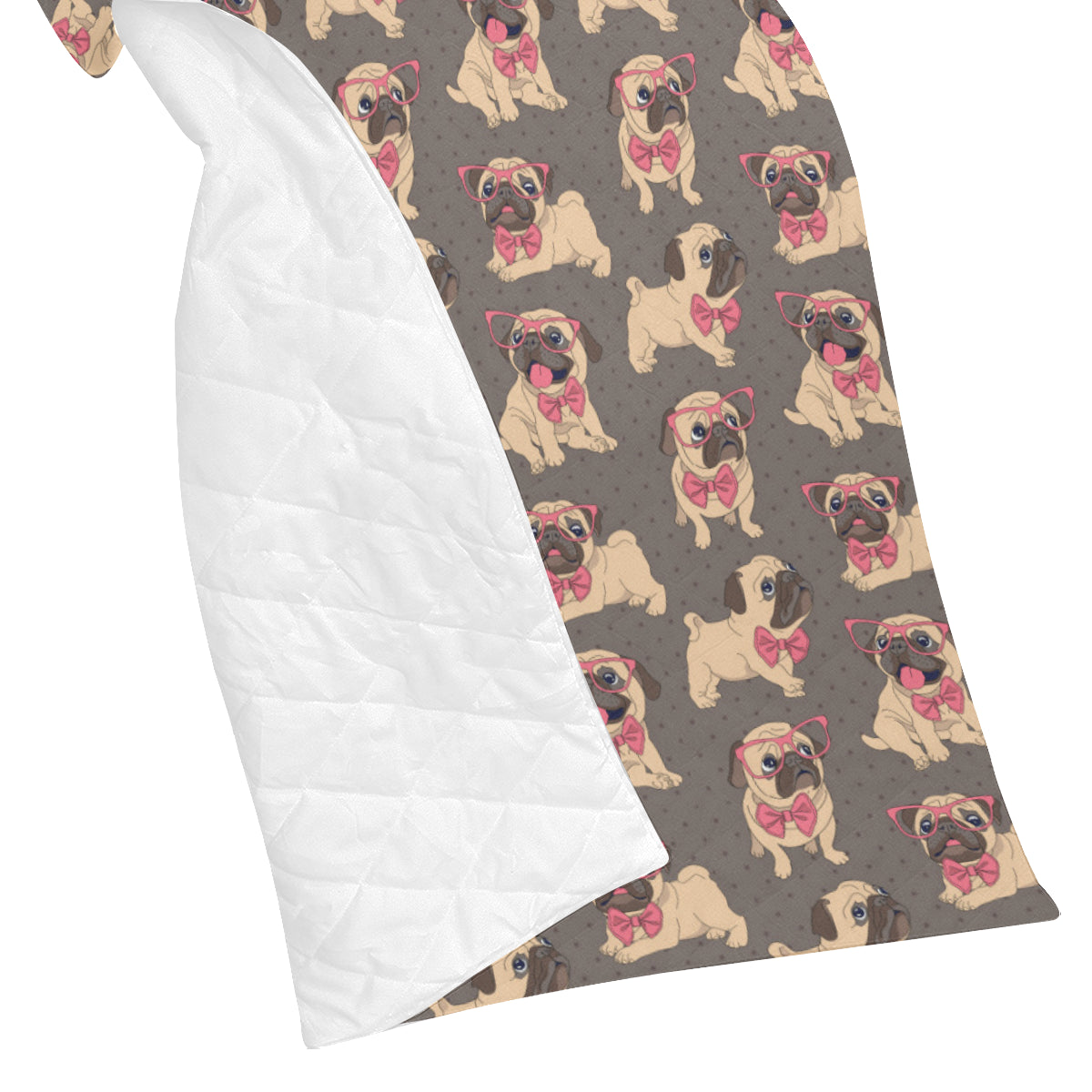 Pug Pattern Print Design A05 Premium Quilt