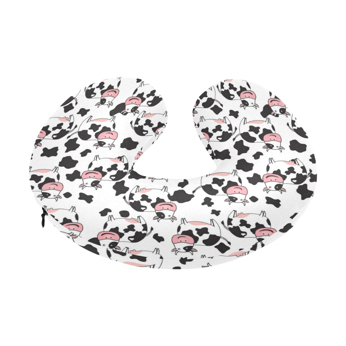 Cow Pattern Print Design 02 U-Shaped Travel Neck Pillow
