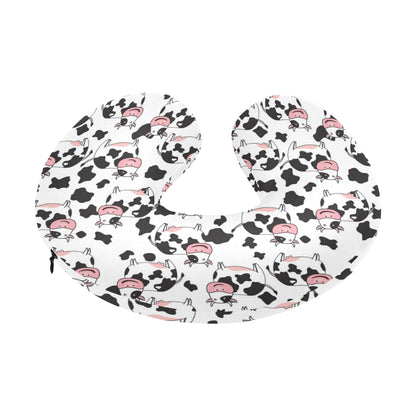 Cow Pattern Print Design 02 U-Shaped Travel Neck Pillow