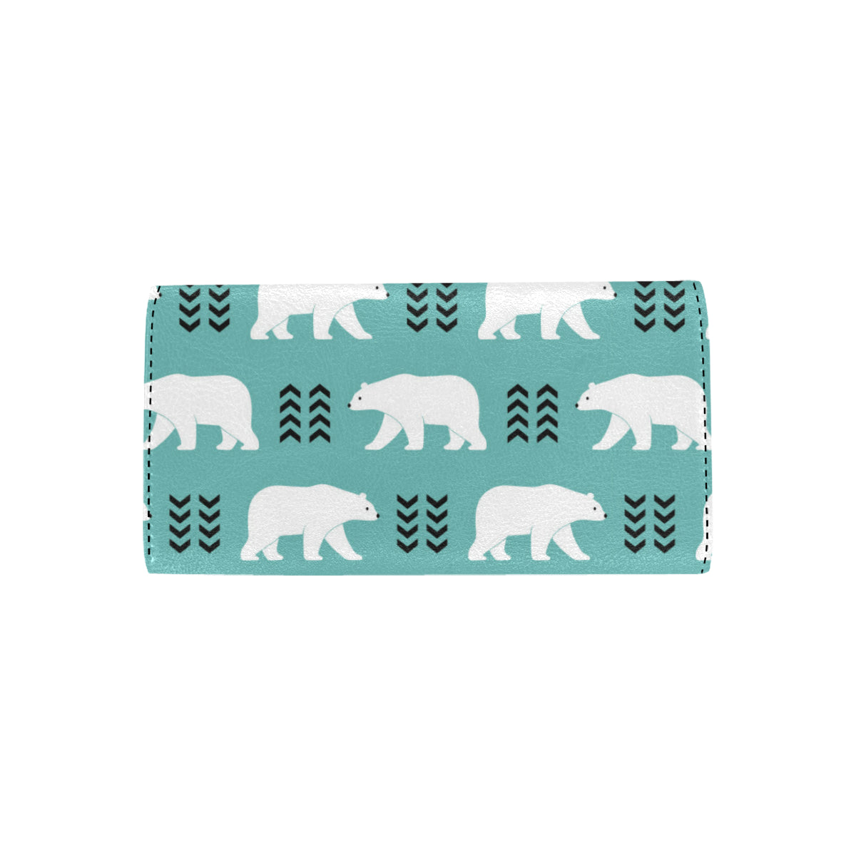Polar Bear Pattern Print Design A05 Women's Trifold Wallet