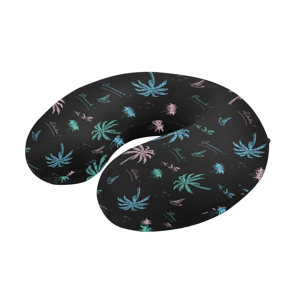 Aloha Hawaii Pattern Print Design 03 U-Shaped Travel Neck Pillow
