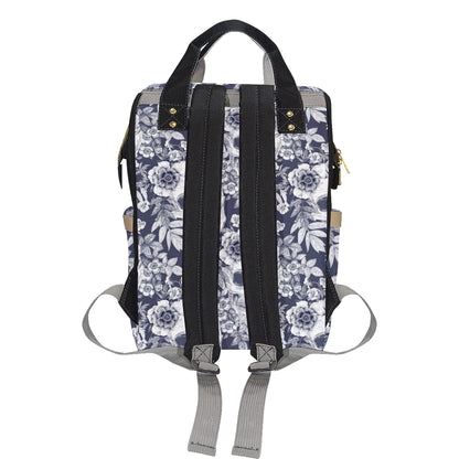 Skull Floral Beautiful Diaper Bag Backpack