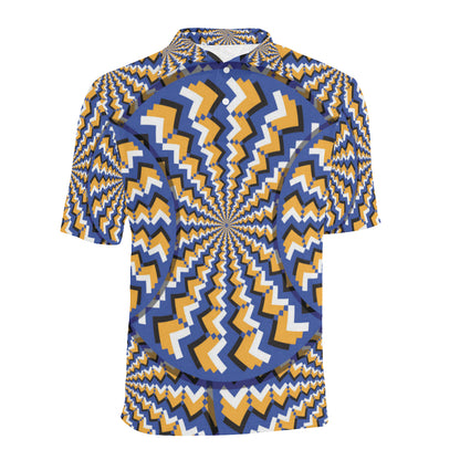 Optical illusion Pattern Print Design A01 Men Polo Shirt