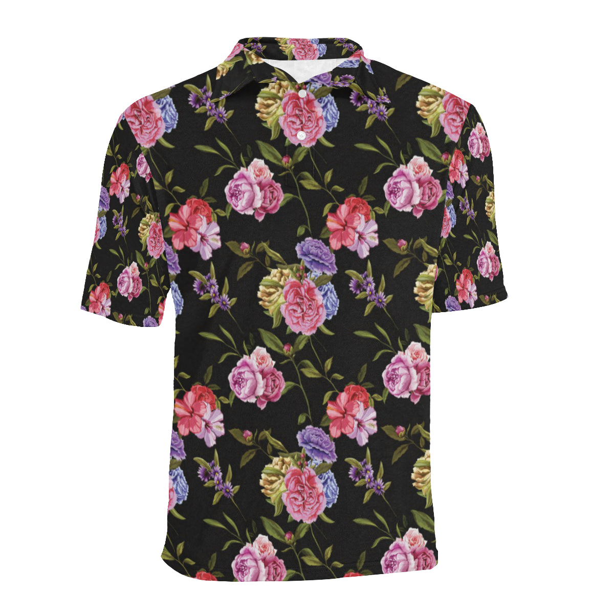 Carnations Pattern Print Design CN05 Men Polo Shirt