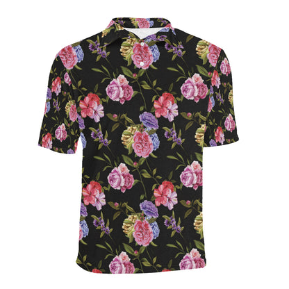 Carnations Pattern Print Design CN05 Men Polo Shirt
