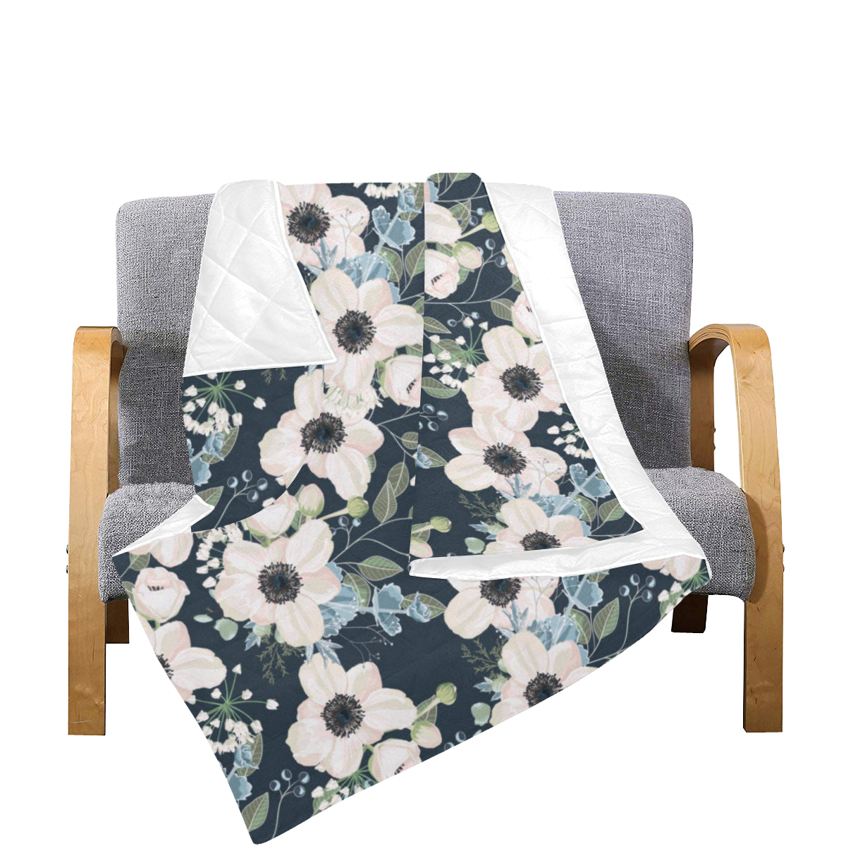 Anemone Pattern Print Design AM02 Premium Quilt