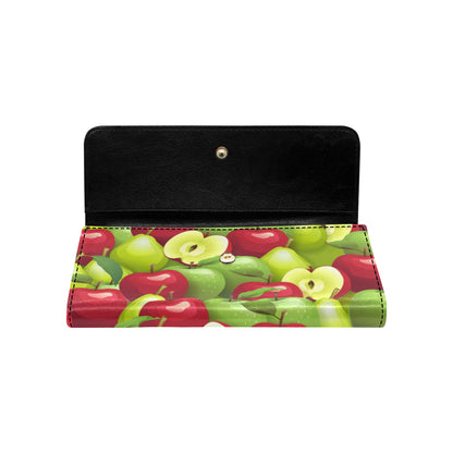Apple Pattern Print Design AP03 Women's Trifold Wallet