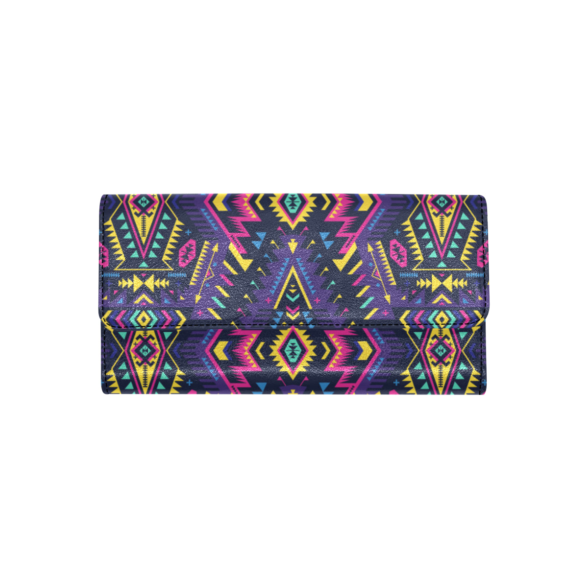 Aztec Pattern Print Design 07 Women's Trifold Wallet