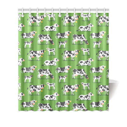 Cow Happy Print Pattern Shower Curtain