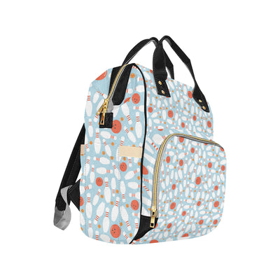 Bowling Pattern Print Design 09 Diaper Bag Backpack