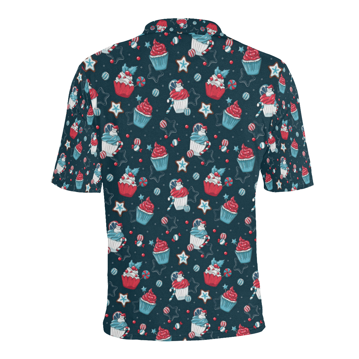 Cupcake Pattern Print Design 03 Men Polo Shirt