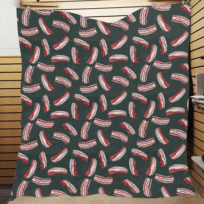 Bacon Pattern Print Design 02 Premium Quilt