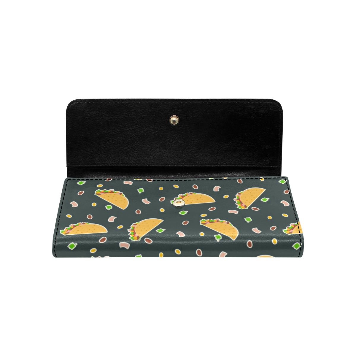 Taco Pattern Print Design TC02 Women's Trifold Wallet