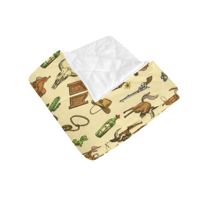 Cowboy Pattern Print Design 04 Premium Quilt