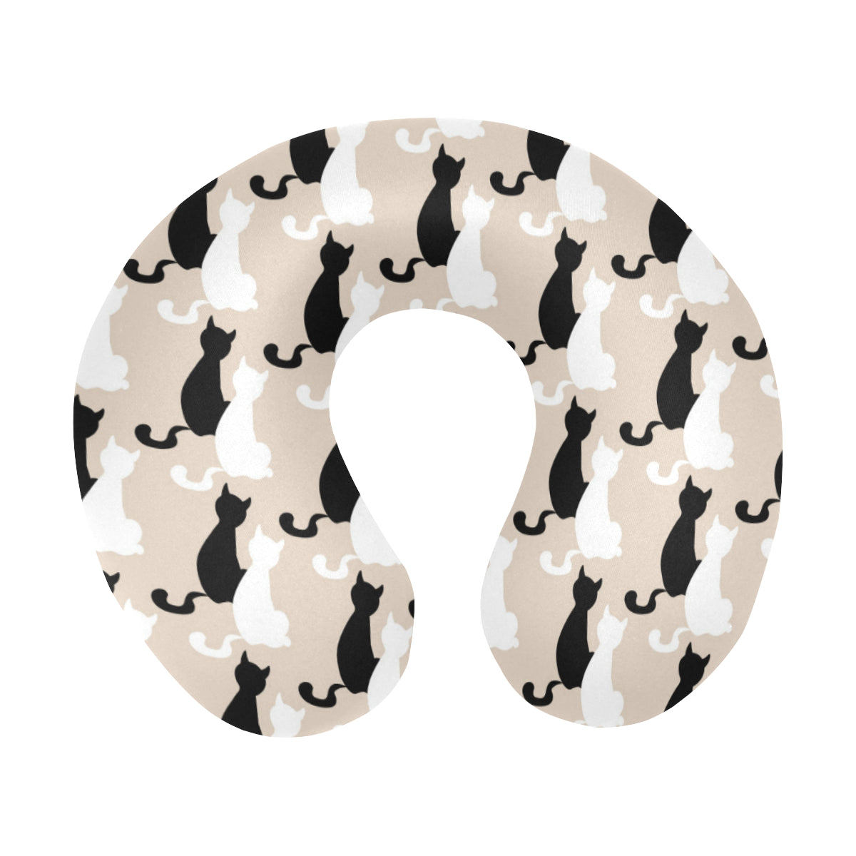 Cat Pattern Print Design 04 U-Shaped Travel Neck Pillow